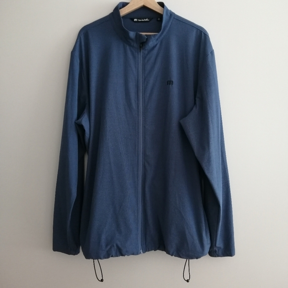 Travis Mathew Men's Road Soda Zip Up Jacket Blue Golf Outdoors XXL - Picture 2 of 16